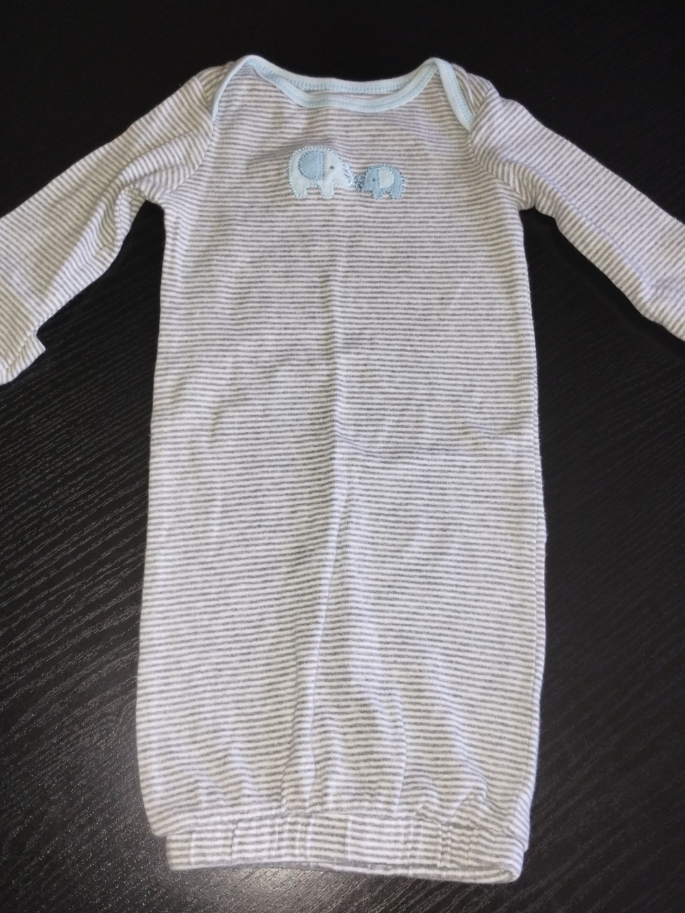 Circo Blue Striped Elephant Infant Sleep Gown - Kids Pajamas